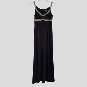 Adrian Papell Black Evening Gown Prom Formal Dress Size 8
